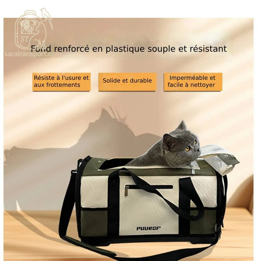 sac de transport chat respirant et spacieux