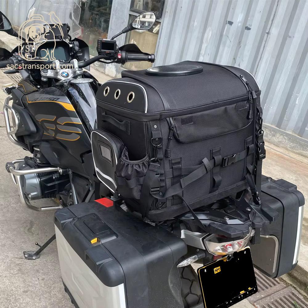 sac transport chien pour balade en moto
