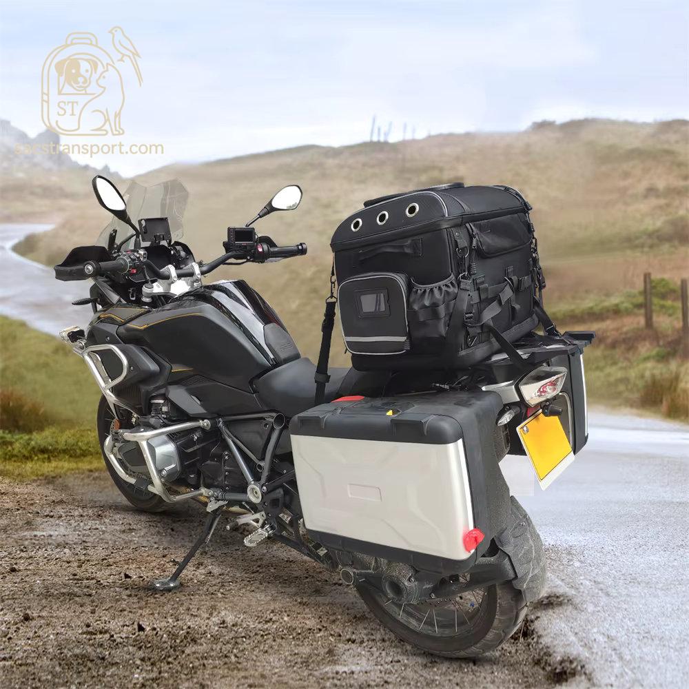 sac de transport pour animaux sécurisé moto