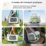 Sac de voyage chat pour avion cabine avec 4 modes
