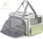Sac avion cabine chat thé vert et beige