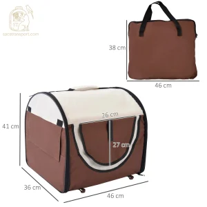 Caisse de voyage chat dimensions 46 × 36 × 41 cm