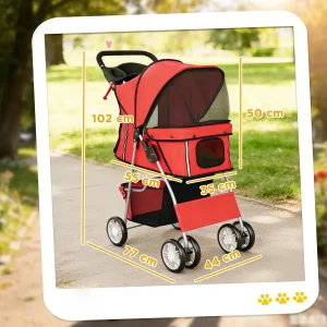 Dimensions de la poussette pour chien