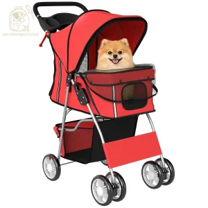Poussette Confort pour Chien avec Grand Auvent