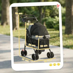 Dimensions de la poussette pour petit chien